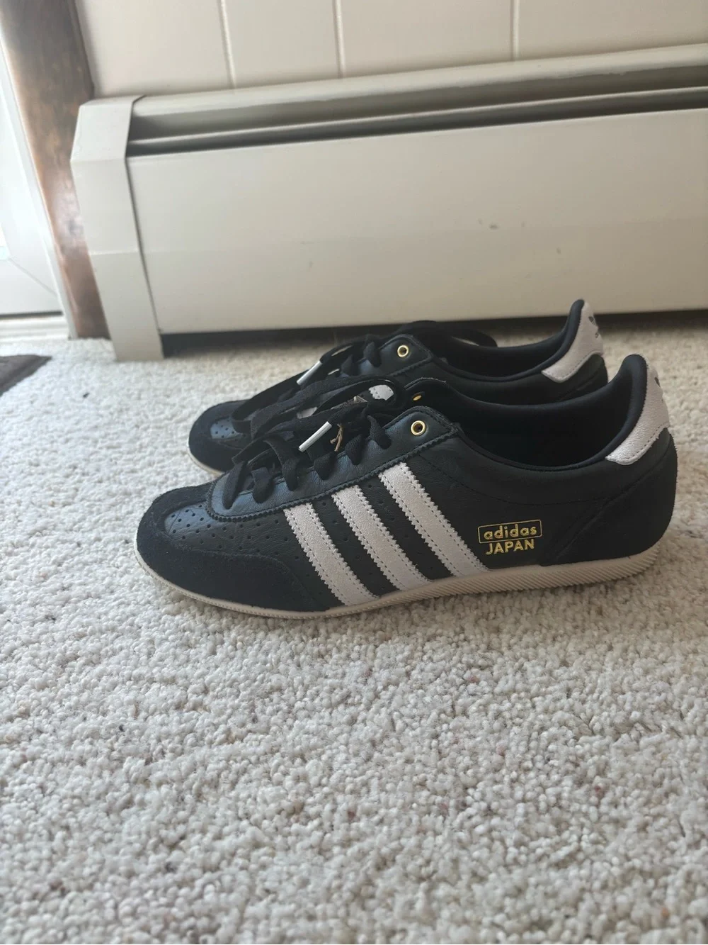 Adidas Japan Black with White Stripes Samba Sneakers - Picture 1 of 7